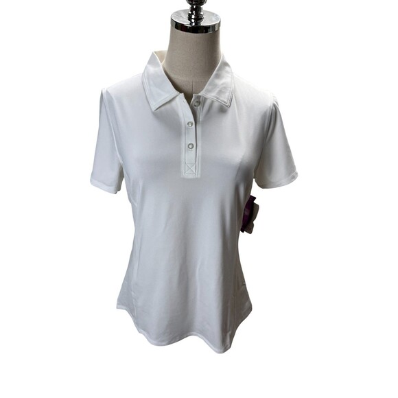 Soybu Top Women's Size Medium White Endurance Polo - Picture 1 of 6